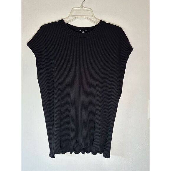 Eileen Fisher women’s sleeveless ribbed black tencel sweater top size XL #9-1563 - Picture 1 of 5